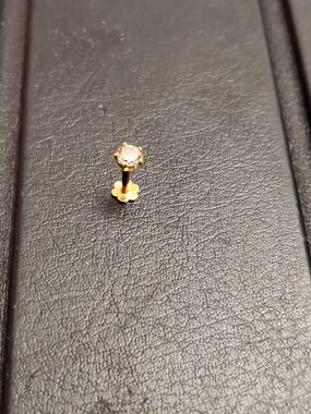 21k Gold Diamond Nose Ring Classic Women Jewelry